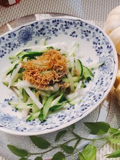 大根ときゅうりのサラダじゃこのっけ-レシピのメイン写真