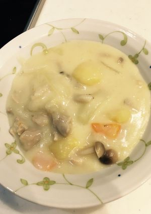 わける派！チキンクリームシチュー-レシピのメイン写真