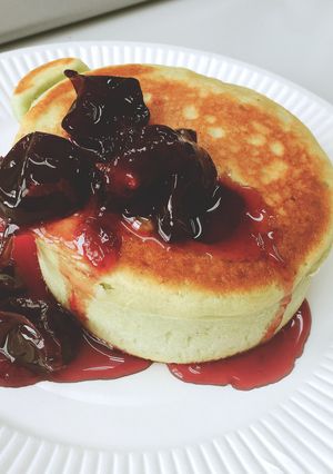 分厚い桑茶パンケーキ-レシピのメイン写真