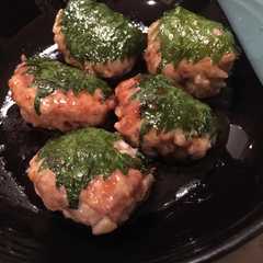 大葉の鳥ひき肉ハンバーグ-レシピのメイン写真