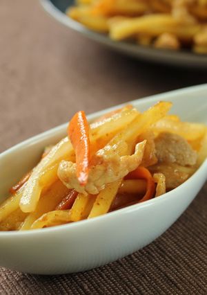 使い切りレシピ★きんぴらダイコンカレー風-レシピのメイン写真