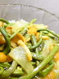 リンゴ・なめこ・ワラビの酢の物-レシピのメイン写真