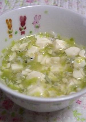 豆腐のレタスあんかけ（離乳食・中期）-レシピのメイン写真