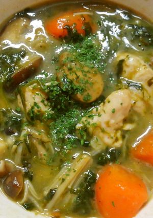 きのことほうれん草と鶏むね肉クリーム煮♡-レシピのメイン写真