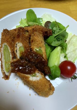 アスパラロースカツ-レシピのメイン写真