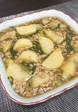 とろ〜りアツアツ♬かぶのひき肉あんかけ-レシピのメイン写真