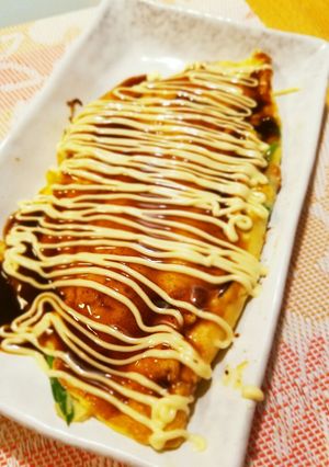 卵で包む納豆入りふわとろお好み焼き風♡-レシピのメイン写真