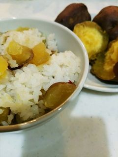 一石二鳥!?さつまいもご飯&ふかし芋-レシピのメイン写真
