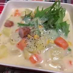 รูปของ ゴロゴロ野菜de温野菜サラダスープ♡
