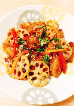 鶏肉と彩り野菜の甘酢あんかけ-レシピのメイン写真