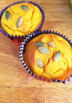 アレルギー対応 かぼちゃのカップケーキ-レシピのメイン写真