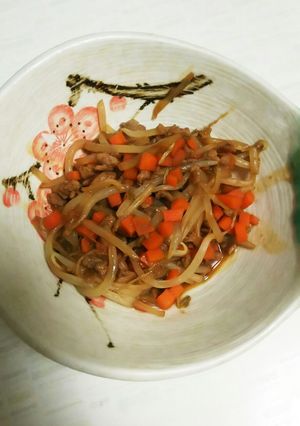 ひき肉ともやしの味噌炒め-レシピのメイン写真