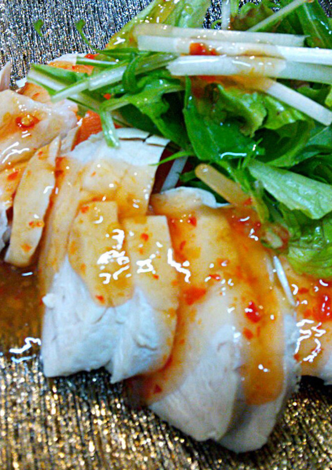 蒸し鶏　タイ風-レシピのメイン写真