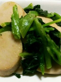 魚肉ソーセージほうれん草炒め☝簡単美味し-レシピのメイン写真