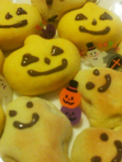 ハロウィン❤おばけかぼちゃ饅頭-レシピのメイン写真