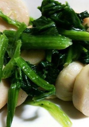 ほうれん草魚肉ソーセージ♥シャンタン炒め-レシピのメイン写真