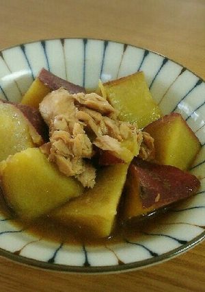 簡単惣菜・さつまいもとツナ缶煮-レシピのメイン写真