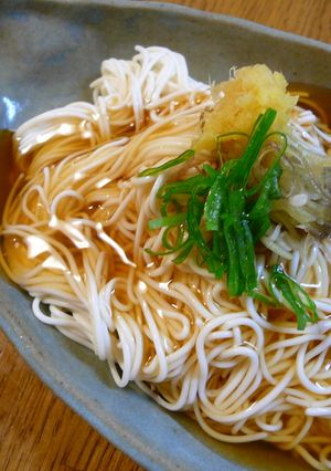 薬味たっぷり☆夏の冷やしあんかけ豆腐素麺-レシピのメイン写真