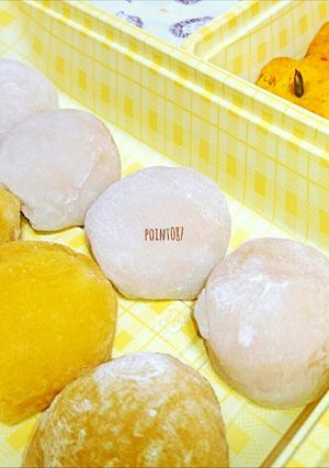 カボチャ餡まんじゅう(プレーンとあんず)-レシピのメイン写真