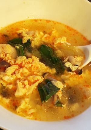 【あったか】卵と鶏肉の中華スープ-レシピのメイン写真