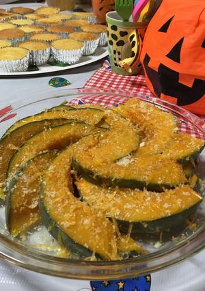 かぼちゃの渦巻チェダーチーズ焼き♪-レシピのメイン写真