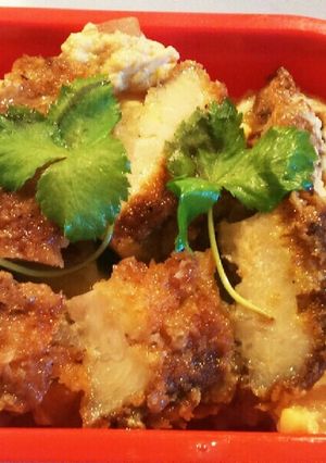 マグロカツ丼弁当(あごだしつゆで下味)-レシピのメイン写真