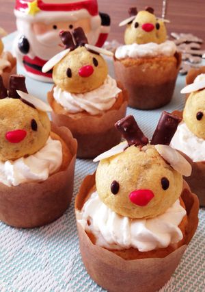 クリスマス★*トナカイカップケーキ*★-レシピのメイン写真