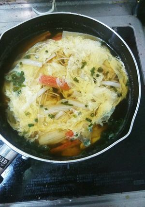 おもいつきカニカマとじスープ-レシピのメイン写真