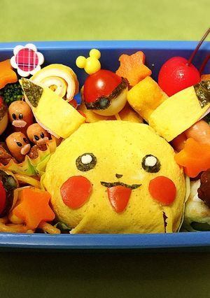 キャラ弁 ピカチュウ ダグトリオ-レシピのメイン写真