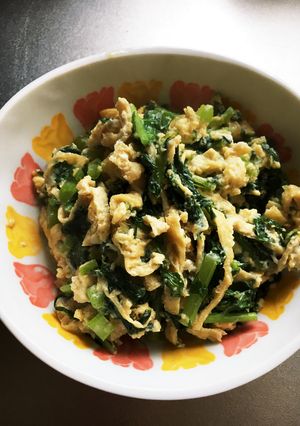 大根菜と油揚げの卵とじ-レシピのメイン写真
