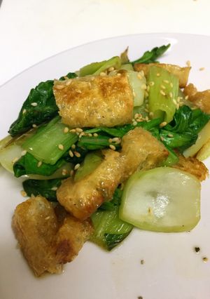 なんでも青菜と油揚げのピリ辛麺つゆ炒め-レシピのメイン写真