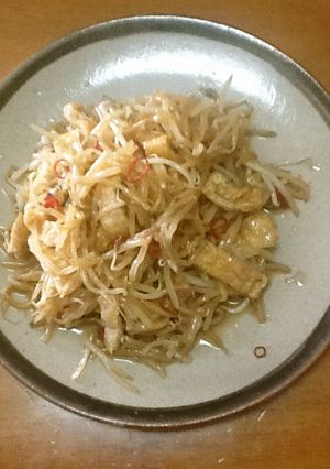 油揚げともやしの、ピリ辛醤油炒め-レシピのメイン写真