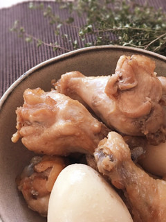 調味料二つ♡手羽元のニンニク煮込み-レシピのメイン写真