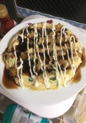 レンジでお好み焼き風 糖質制限-レシピのメイン写真