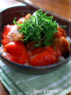 サーモンのおろしづけ丼-レシピのメイン写真