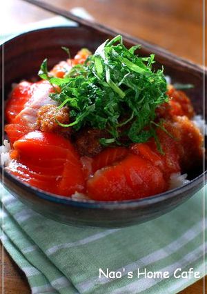 サーモンのおろしづけ丼-レシピのメイン写真
