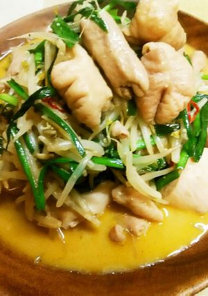 簡単！味付きホルモンDE汁だく味噌炒め♪-レシピのメイン写真