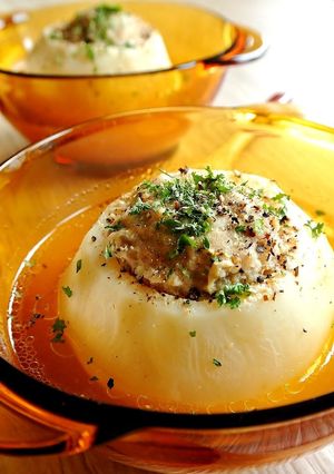 簡単☺とろける蕪のまるっと肉詰めスープ-レシピのメイン写真