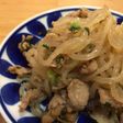 糸コンと豚肉の中華炒め
