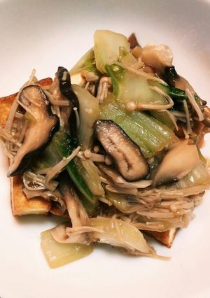 簡単☆厚揚げの白菜ときのこのあんかけ-レシピのメイン写真