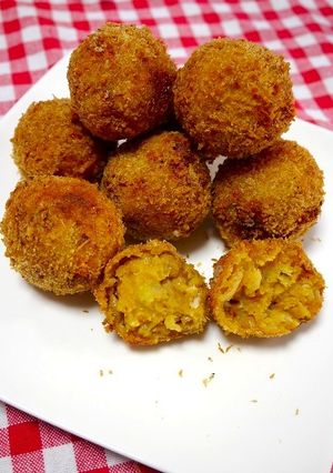 簡単！納豆キムチーズ☆さつまいもコロッケ-レシピのメイン写真