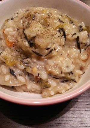 残り物アレンジ！和風チーズリゾット-レシピのメイン写真