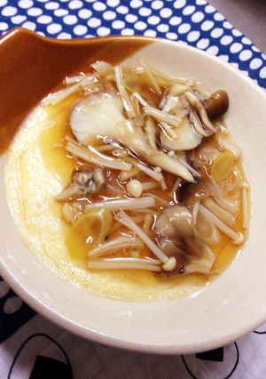 やさしい味＊茶碗蒸しのキノコあんかけ-レシピのメイン写真