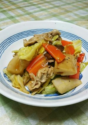 蓮根シャキシャキ!オイスターソース炒め♪-レシピのメイン写真