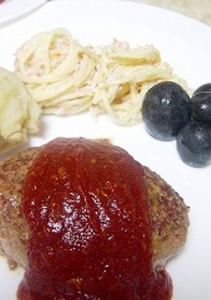 ポメ家のハンバーグ-レシピのメイン写真