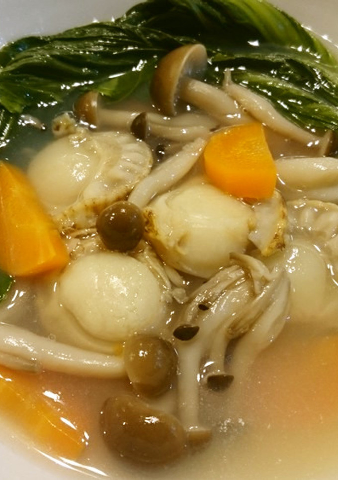 ホタテと青梗菜のスープ煮-レシピのメイン写真