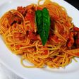 塩さんまde☆トマトソースパスタ
