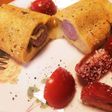 大豆粉で巻き巻き厚いクレープ
