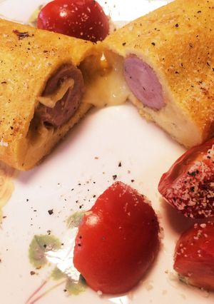大豆粉で巻き巻き厚いクレープ-レシピのメイン写真