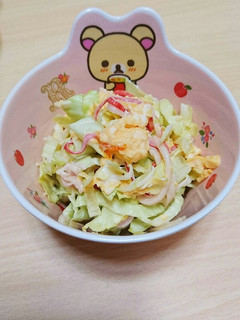 卵入りキャベツマヨサラダ-レシピのメイン写真